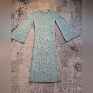 Stella McCartney Crewneck Knit Sweater Dress, Green, Women's 6